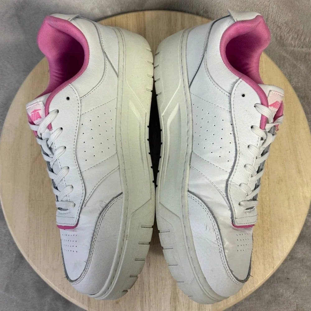 Avia Womens WMAV43GX003 White Pink Platform Sneakers Shoes Sz 11 Low Top Leather